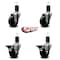 Service Caster 3.5'' Phenolic Wheel Swivel 1-5/8'' Expand Stem Caster Set 2 Brakes, 4PK SCC-EX20S3514-PHS-2-PLB-2-158 - alternate 5
